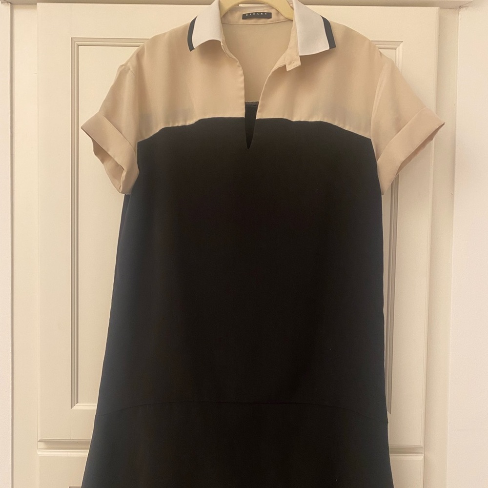 Black and Beige Sisley Dress size 2